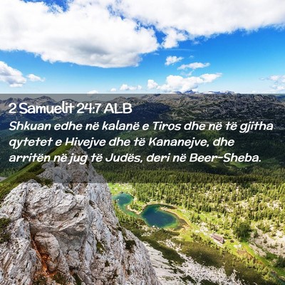Picture 02 - 2 Samuelit 24:7 ALB - Shkuan edhe në kalanë e Tiros dhe në të - Bible Verse Picture