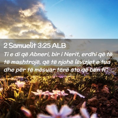 Picture 02 - 2 Samuelit 3:25 ALB - Ti e di që Abneri, bir i Nerit, erdhi që të - Bible Verse Picture