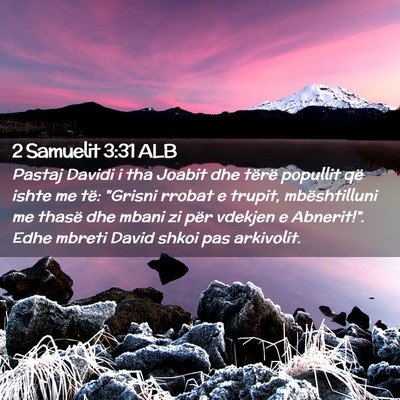 Picture 02 - 2 Samuelit 3:31 ALB - Pastaj Davidi i tha Joabit dhe tërë popullit - Bible Verse Picture