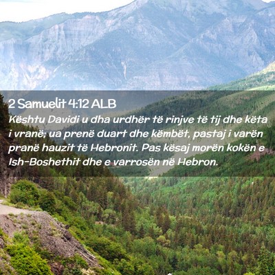 Picture 02 - 2 Samuelit 4:12 ALB - Kështu Davidi u dha urdhër të rinjve të tij - Bible Verse Picture
