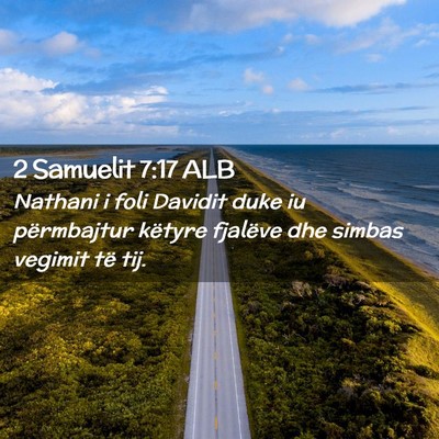 Picture 02 - 2 Samuelit 7:17 ALB - Nathani i foli Davidit duke iu përmbajtur - Bible Verse Picture