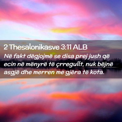 Picture 02 - 2 Thesalonikasve 3:11 ALB - Në fakt dëgjojmë se disa prej jush që ecin - Bible Verse Picture