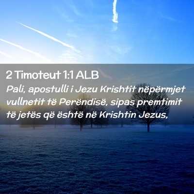 Picture 02 - 2 Timoteut 1:1 ALB - Pali, apostulli i Jezu Krishtit nëpërmjet - Bible Verse Picture