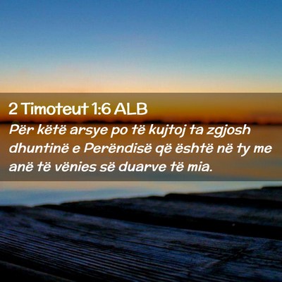 Picture 02 - 2 Timoteut 1:6 ALB - Për këtë arsye po të kujtoj ta zgjosh - Bible Verse Picture