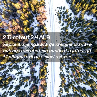 Picture 02 - 2 Timoteut 2:4 ALB - Sepse asnjë nga ata që shkojnë ushtarë nuk - Bible Verse Picture