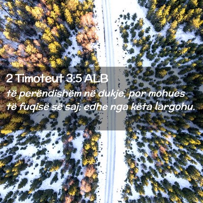 Picture 02 - 2 Timoteut 3:5 ALB - të perëndishëm në dukje, por mohues të - Bible Verse Picture