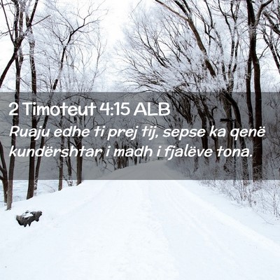 Picture 02 - 2 Timoteut 4:15 ALB - Ruaju edhe ti prej tij, sepse ka qenë - Bible Verse Picture