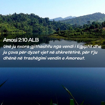 Picture 02 - Amosi 2:10 ALB - Unë ju nxora gjithashtu nga vendi i Egjiptit dhe - Bible Verse Picture