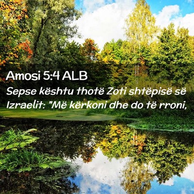 Picture 02 - Amosi 5:4 ALB - Sepse kështu thotë Zoti shtëpisë së - Bible Verse Picture