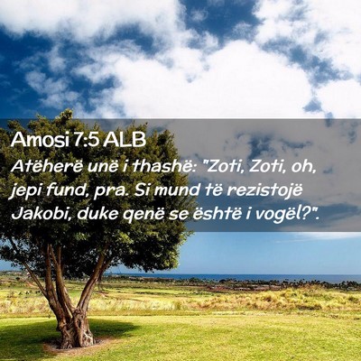 Picture 02 - Amosi 7:5 ALB - Atëherë unë i thashë: 