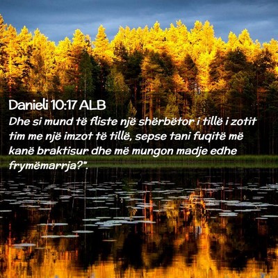 Picture 02 - Danieli 10:17 ALB - Dhe si mund të fliste një shërbëtor i tillë - Bible Verse Picture