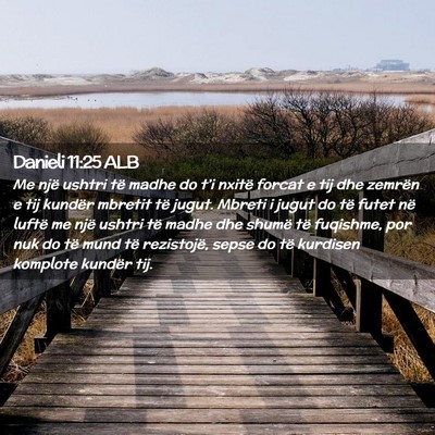 Picture 02 - Danieli 11:25 ALB - Me një ushtri të madhe do t’i nxitë forcat e - Bible Verse Picture