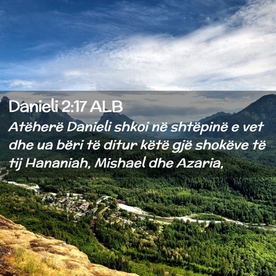 Picture 02 - Danieli 2:17 ALB - Atëherë Danieli shkoi në shtëpinë e vet dhe - Bible Verse Picture