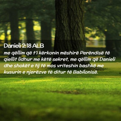 Picture 02 - Danieli 2:18 ALB - me qëllim që t’i kërkonin mëshirë - Bible Verse Picture