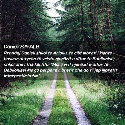 Picture 02 - Danieli 2:24 ALB - Prandaj Danieli shkoi te Arioku, të cilit mbreti - Bible Verse Picture