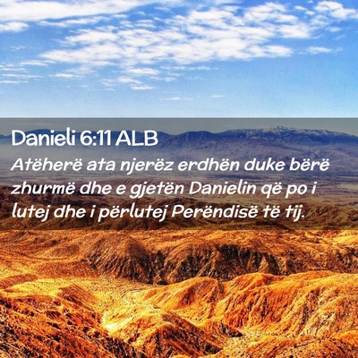 Picture 02 - Danieli 6:11 ALB - Atëherë ata njerëz erdhën duke bërë zhurmë - Bible Verse Picture