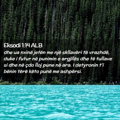 Picture 02 - Eksodi 1:14 ALB - dhe ua nxinë jetën me një skllavëri të - Bible Verse Picture