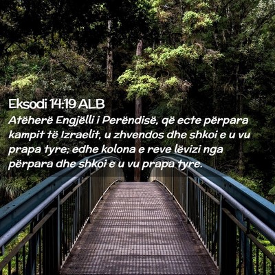 Picture 02 - Eksodi 14:19 ALB - Atëherë Engjëlli i Perëndisë, që ecte - Bible Verse Picture