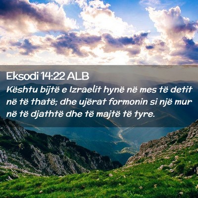 Picture 02 - Eksodi 14:22 ALB - Kështu bijtë e Izraelit hynë në mes të detit - Bible Verse Picture