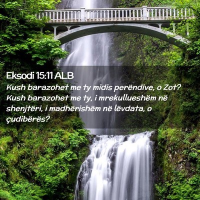 Picture 02 - Eksodi 15:11 ALB - Kush barazohet me ty midis perëndive, o Zot? - Bible Verse Picture