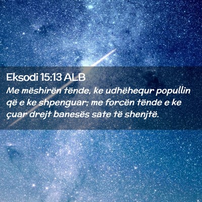 Picture 02 - Eksodi 15:13 ALB - Me mëshirën tënde, ke udhëhequr popullin që - Bible Verse Picture