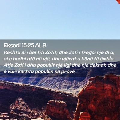Picture 02 - Eksodi 15:25 ALB - Kështu ai i bërtiti Zotit; dhe Zoti i tregoi - Bible Verse Picture