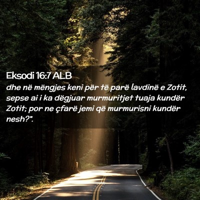 Picture 02 - Eksodi 16:7 ALB - dhe në mëngjes keni për të parë lavdinë e - Bible Verse Picture