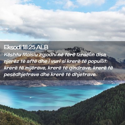 Picture 02 - Eksodi 18:25 ALB - Kështu Moisiu zgjodhi në tërë Izraelin disa - Bible Verse Picture