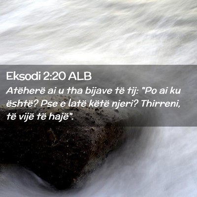 Picture 02 - Eksodi 2:20 ALB - Atëherë ai u tha bijave të tij: 