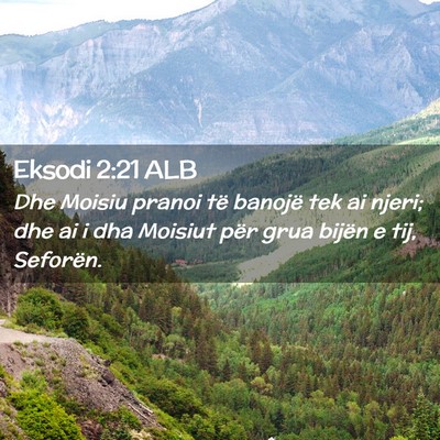 Picture 02 - Eksodi 2:21 ALB - Dhe Moisiu pranoi të banojë tek ai njeri; dhe - Bible Verse Picture