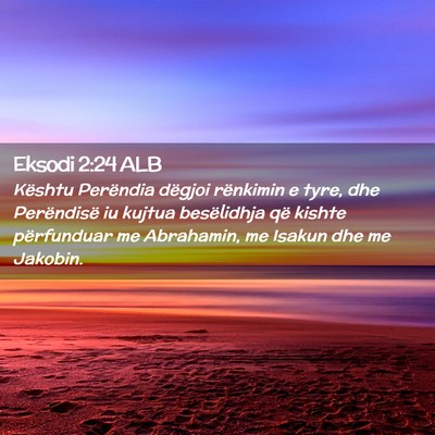 Picture 02 - Eksodi 2:24 ALB - Kështu Perëndia dëgjoi rënkimin e tyre, dhe - Bible Verse Picture