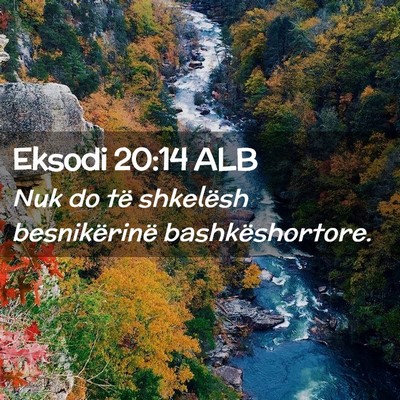 Picture 02 - Eksodi 20:14 ALB - Nuk do të shkelësh besnikërinë - Bible Verse Picture