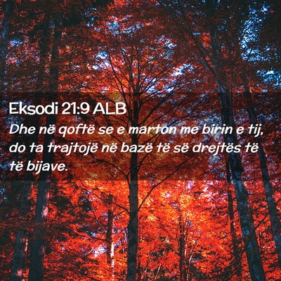 Picture 02 - Eksodi 21:9 ALB - Dhe në qoftë se e marton me birin e tij, do ta - Bible Verse Picture