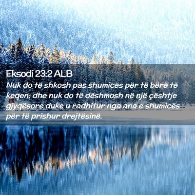 Picture 02 - Eksodi 23:2 ALB - Nuk do të shkosh pas shumicës për të bërë - Bible Verse Picture