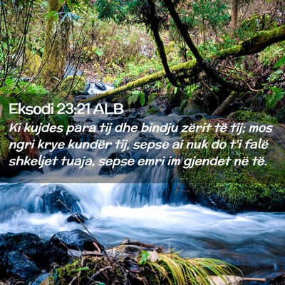 Picture 02 - Eksodi 23:21 ALB - Ki kujdes para tij dhe bindju zërit të tij; mos - Bible Verse Picture