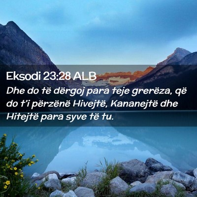 Picture 02 - Eksodi 23:28 ALB - Dhe do të dërgoj para teje grerëza, që do - Bible Verse Picture