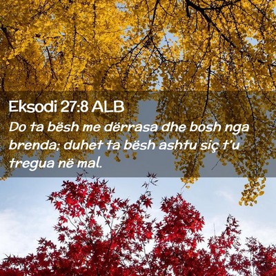 Picture 02 - Eksodi 27:8 ALB - Do ta bësh me dërrasa dhe bosh nga brenda; - Bible Verse Picture