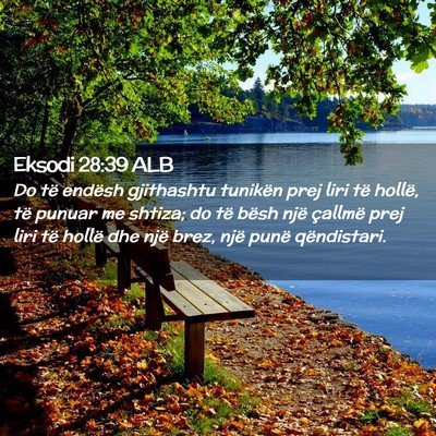 Picture 02 - Eksodi 28:39 ALB - Do të endësh gjithashtu tunikën prej liri të - Bible Verse Picture