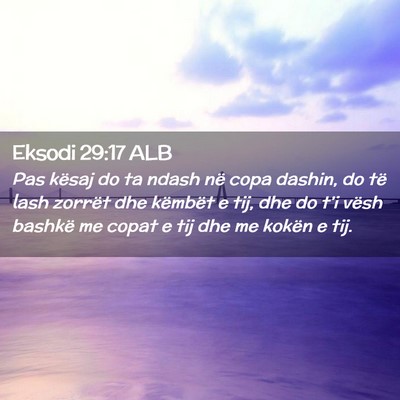 Picture 02 - Eksodi 29:17 ALB - Pas kësaj do ta ndash në copa dashin, do të - Bible Verse Picture