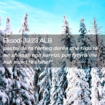 Picture 02 - Eksodi 33:23 ALB - pastaj do ta tërheq dorën dhe ti do të më - Bible Verse Picture
