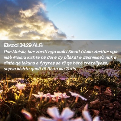 Picture 02 - Eksodi 34:29 ALB - Por Moisiu, kur zbriti nga mali i Sinait (duke - Bible Verse Picture