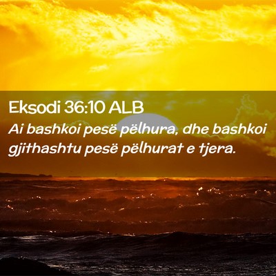 Picture 02 - Eksodi 36:10 ALB - Ai bashkoi pesë pëlhura, dhe bashkoi gjithashtu - Bible Verse Picture