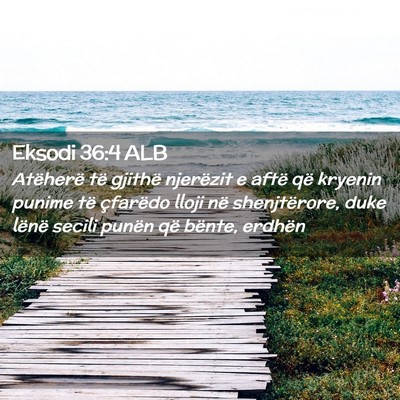 Picture 02 - Eksodi 36:4 ALB - Atëherë të gjithë njerëzit e aftë që - Bible Verse Picture