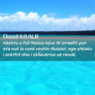 Picture 02 - Eksodi 6:9 ALB - Kështu u foli Moisiu bijve të Izraelit; por ata - Bible Verse Picture