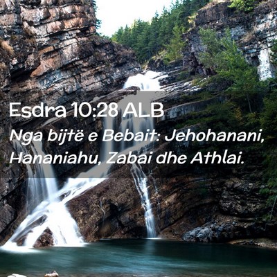 Picture 02 - Esdra 10:28 ALB - Nga bijtë e Bebait: Jehohanani, Hananiahu, Zabai - Bible Verse Picture