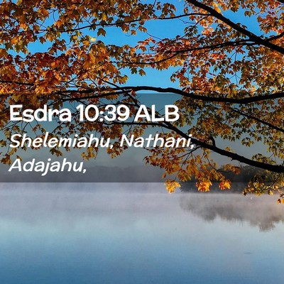 Picture 02 - Esdra 10:39 ALB - Shelemiahu, Nathani, - Bible Verse Picture
