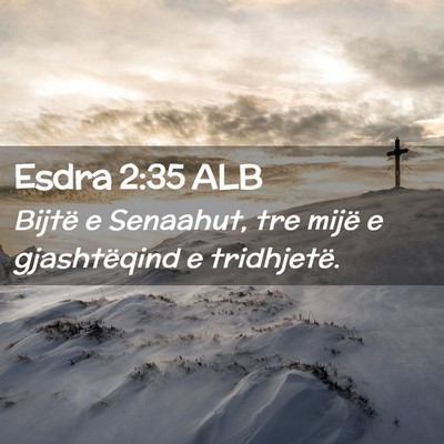 Picture 02 - Esdra 2:35 ALB - Bijtë e Senaahut, tre mijë e gjashtëqind e - Bible Verse Picture
