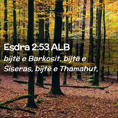Picture 02 - Esdra 2:53 ALB - bijtë e Barkosit, bijtë e Siseras, bijtë e - Bible Verse Picture