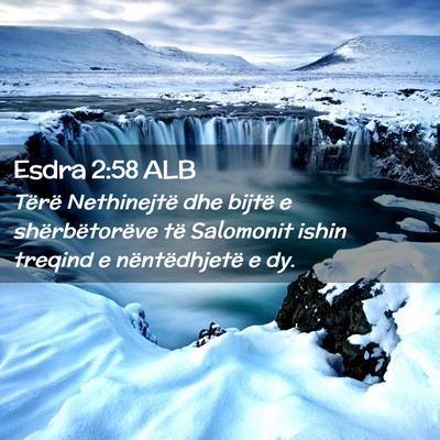 Picture 02 - Esdra 2:58 ALB - Tërë Nethinejtë dhe bijtë e shërbëtorëve - Bible Verse Picture
