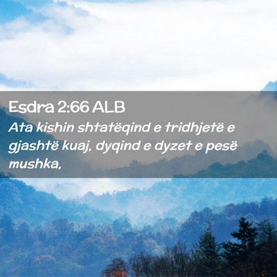 Picture 02 - Esdra 2:66 ALB - Ata kishin shtatëqind e tridhjetë e gjashtë - Bible Verse Picture